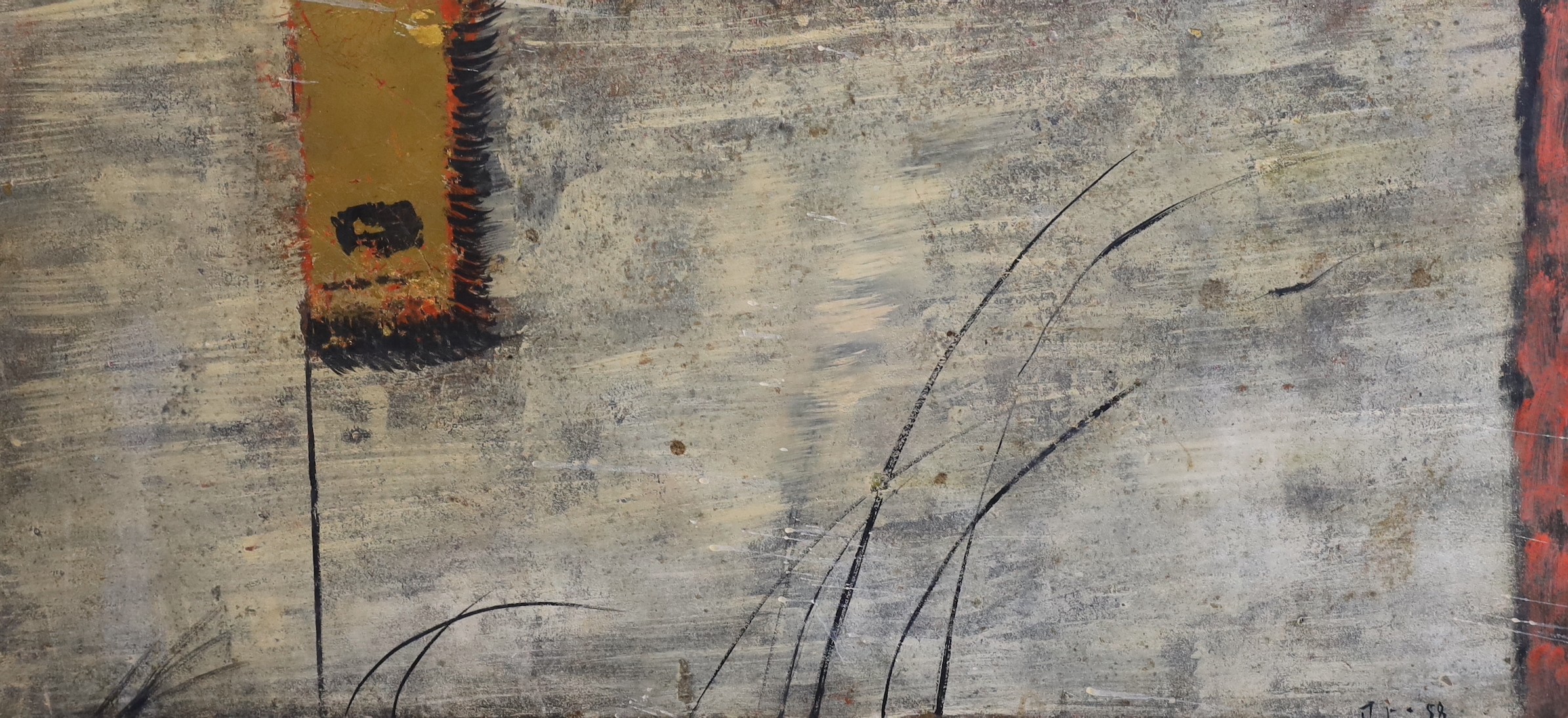 Martin Bradley (British, 1931-), 'Flag', mixed media, 41 x 91cm, unframed